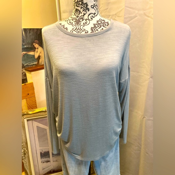 OLD NAVY ~ Luxe Tunic ~ (Small) Silver Sage Heather ~ Long Sleeve T-Shirt - Picture 2 of 9